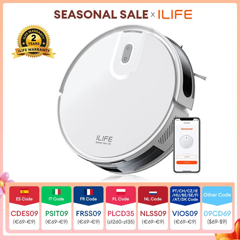 Robot aspirateur 5000 Pa — navigation LiDAR intelligente, contrôle par application, chargement automatique