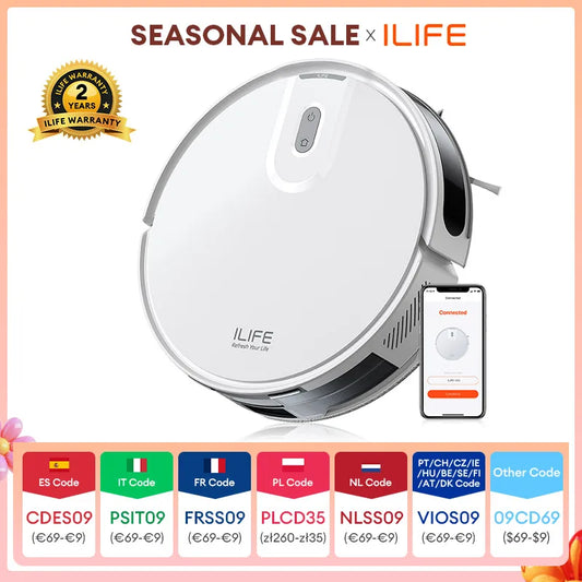 Robot aspirateur 5000 Pa — navigation LiDAR intelligente, contrôle par application, chargement automatique