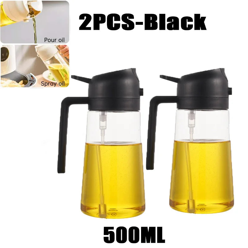Bouteille de pulvérisation d'huile d'olive pour barbecue, pulvérisateur d'huile d'olive en plastique, bouteille vide, bouteille de vinaigre ou brosse à huile, 200/300/500ml