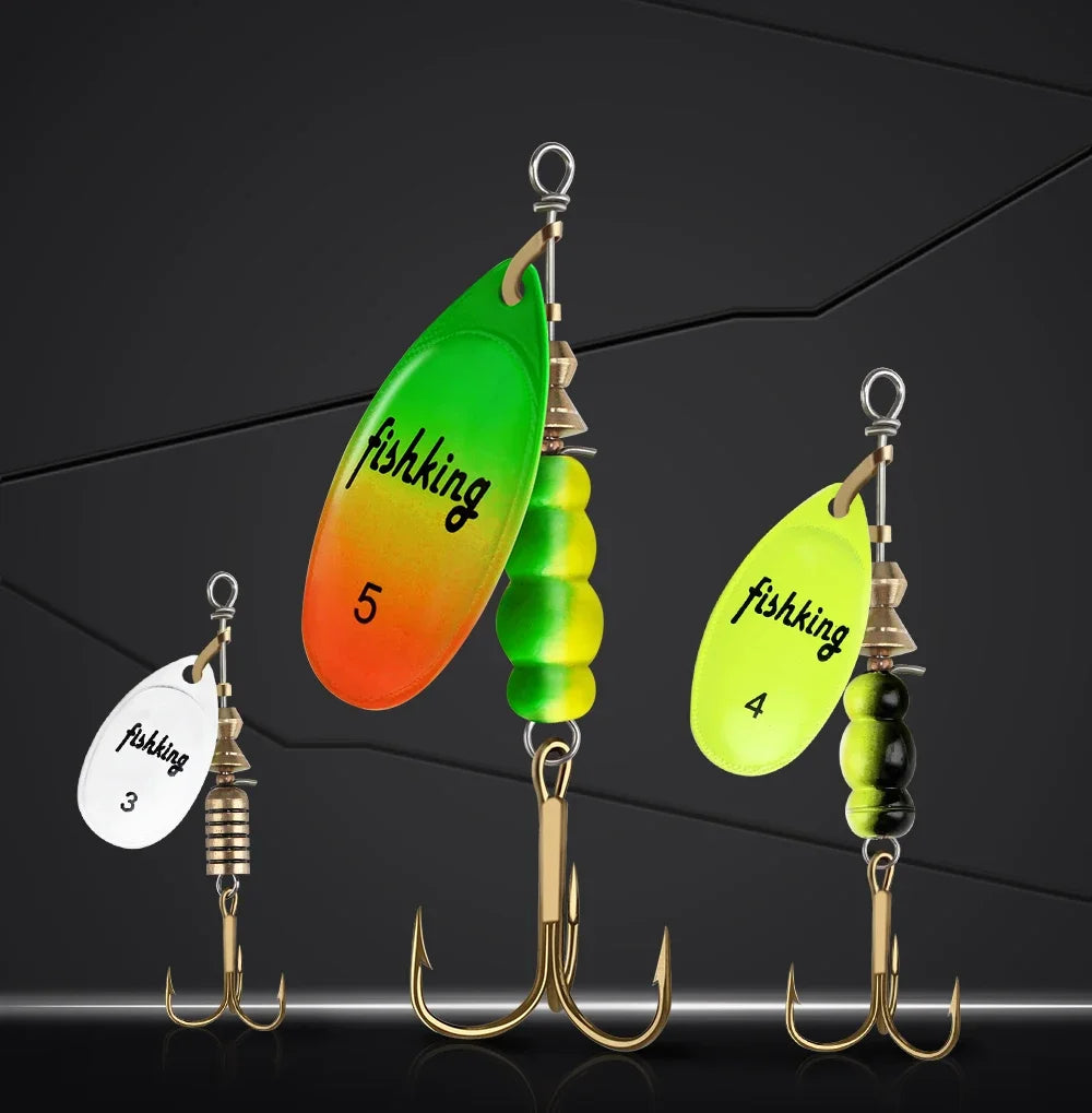 NGB métal leurre de pêche Spinner appâts 1 pièces 3.9g 4.6g 7.4g 10.8g 15g cuillère rotative leurres Spinners avec triples crochets brochet appâts