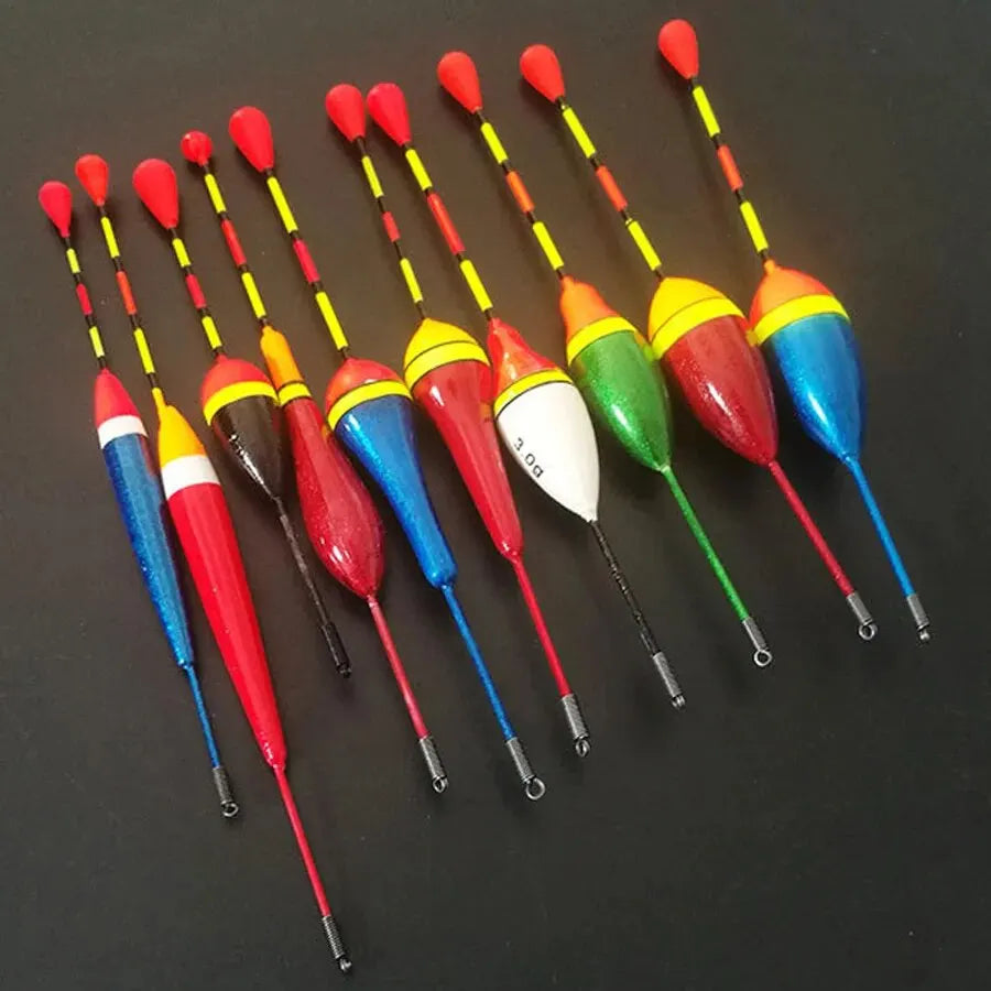 Ensemble de 10 Flotteurs de Pêche — Taille Mixte, Bouée Bobber