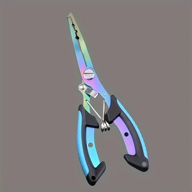 Pince de pêche multifonctionnelle, coupe-ligne en acier inoxydable, ouvre-anneau fendu Portable, outil de pêche 1 pièce