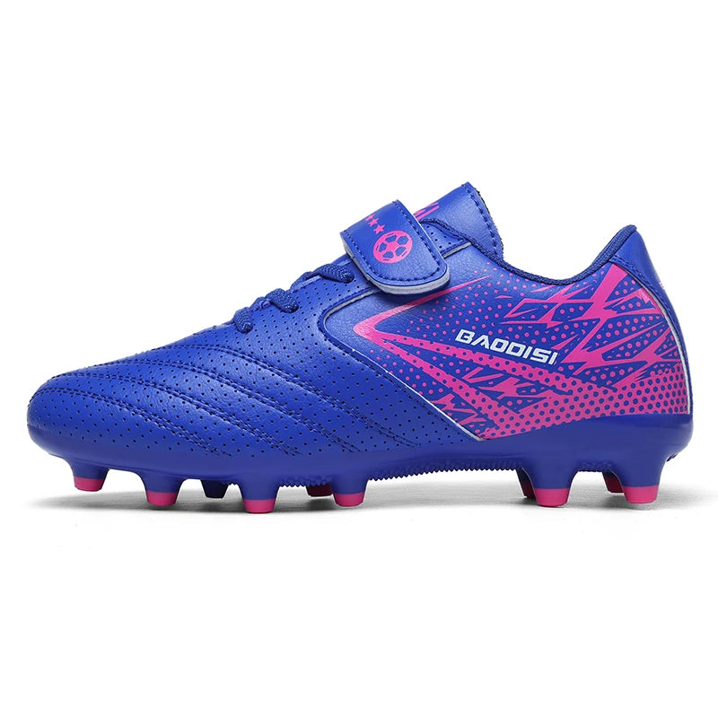 Sxfdneay Chaussures de Football Futsal Enfant Garçon — Cuir Verni, Semelle TPR, Intérieur