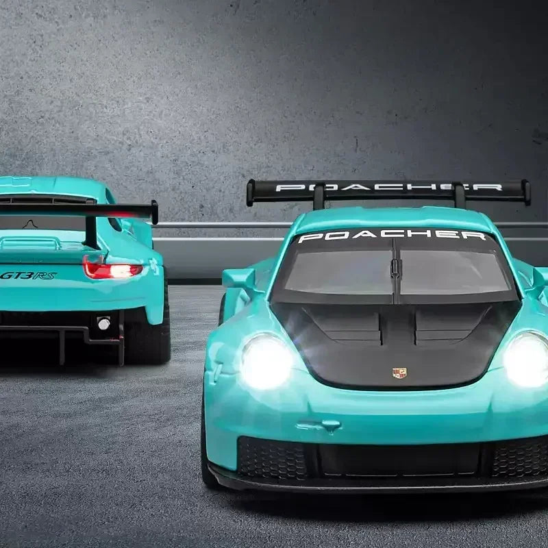 Coche deportivo modelo de inventario fundido a presión para niños, coche de juguete, vehículo GT3RS, regalo de cumpleaños para niño, decoración del hogar, escala 1/32, 911