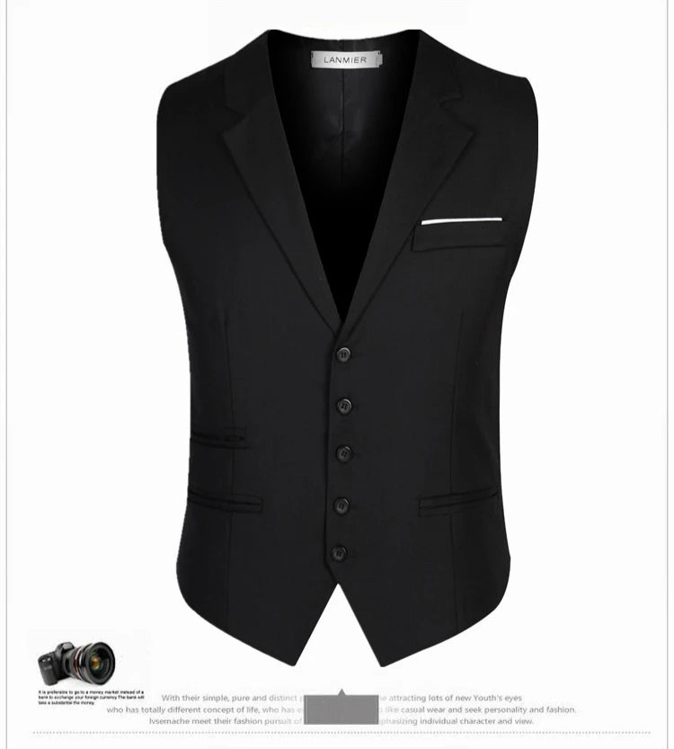Robe gilets pour hommes coupe ajustée hommes costume Gilet Homme Gilet Homme décontracté sans manches formelle affaires veste grande taille M-6XL