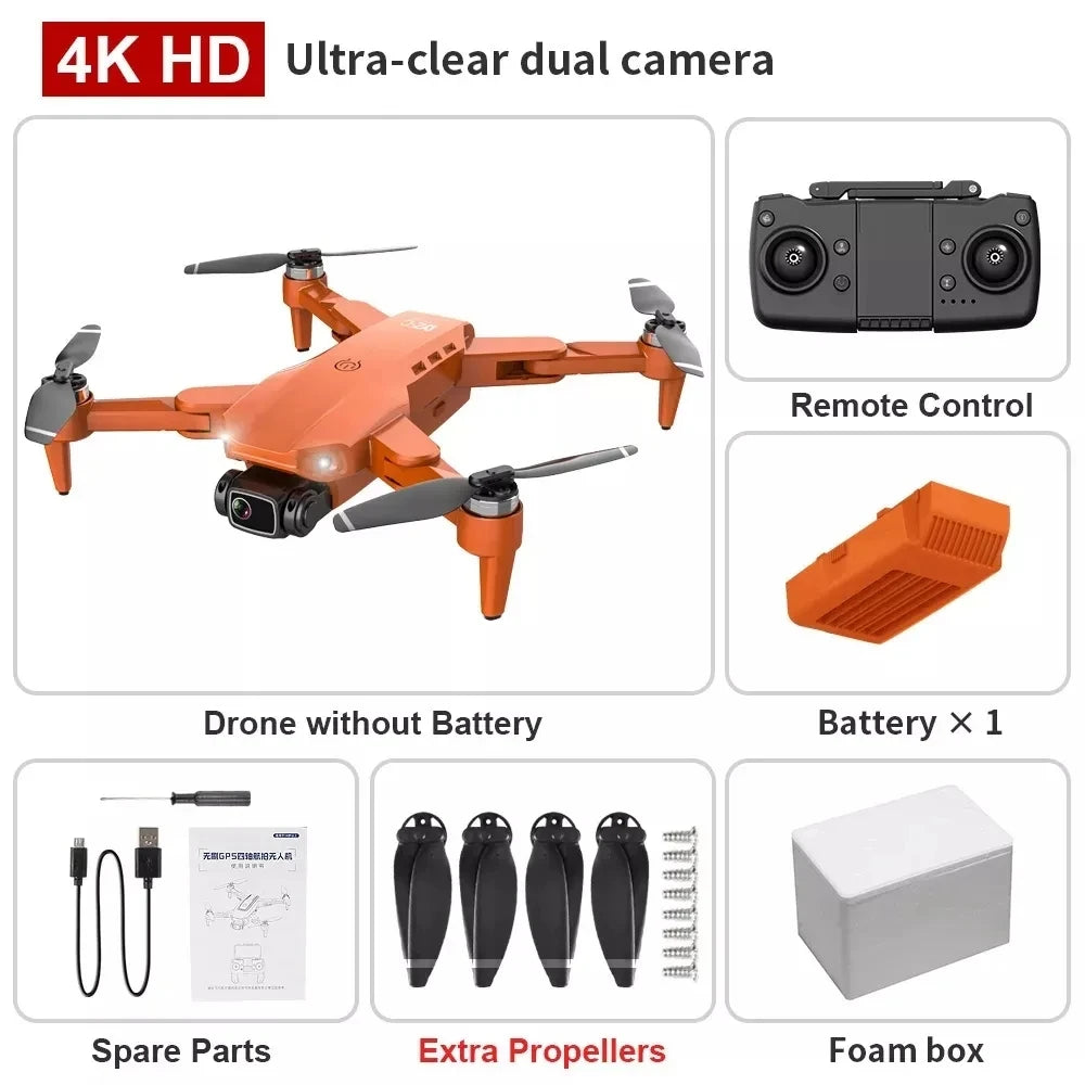Drone L900 Pro 4K Professional 5G GPS HD Dual Camera Brushless Photography Foldable Quadcopter RC Distance 1.2KM Toy Drones