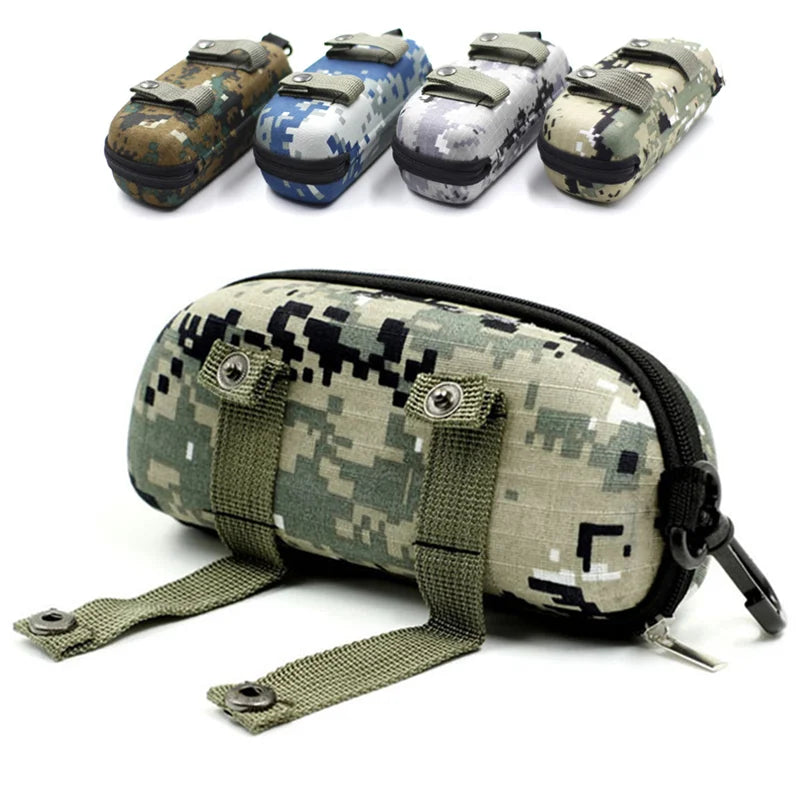 Étui à lunettes de Camouflage, boîte à fermeture éclair pour Sports de plein air, étui épais Anti-stress pour lunettes de soleil, boîte de rangement militaire Portable pour lunettes