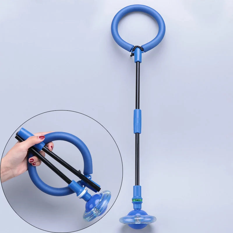 Bolas de rebote intermitentes elásticas, auto luminosas, anillo de salto giratorio para niños y adultos, conjunto de fitness, bola de giro de una sola pierna, regalo novedoso