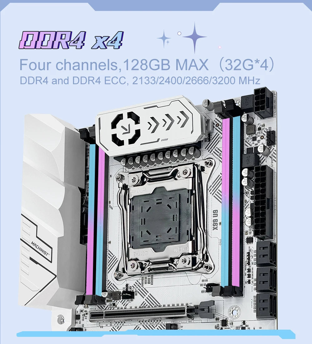 Nouveau X99 U9 MACHINIST X99 Kit de carte mère en option LGA2011-3 Xeon E5 2630 V4 CPU prise en charge TPM2.0 DDR4 mémoire NVME M.2 usb3.0