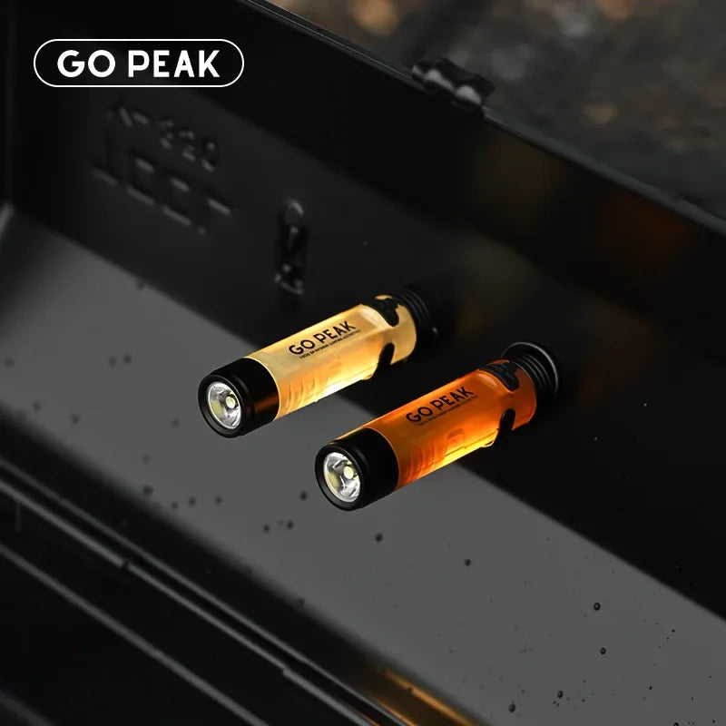 GOPEAK poche Mini lampe de poche extérieure clé pince capuchon ambiant Led longue Endurance secours en cas de catastrophe d'urgence 5050 petite lumière