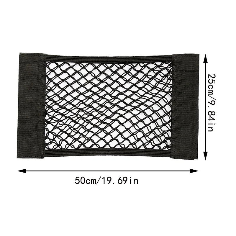 Car rear trunk storage bag, mesh net, car back seat storage bag, universal car storage pocket, elastic string net