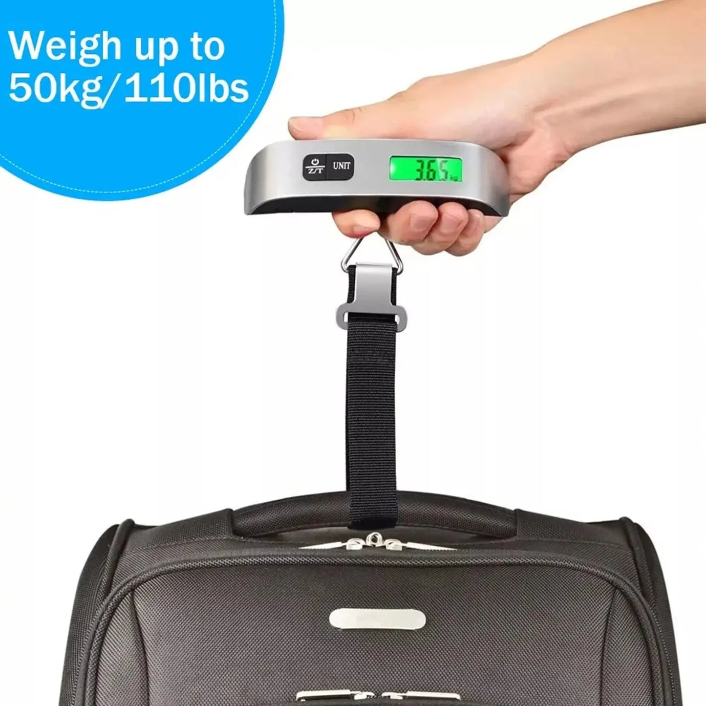 Balance à bagages 110lb 50kg balance à bagages suspendue Portable numérique pour valise de voyage balance de poids