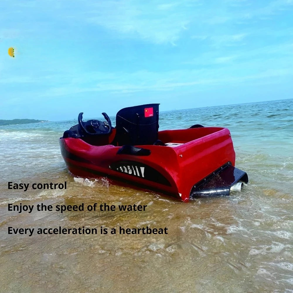 Mini bateau hydrojet 15KW, vitesse de 50 km/h et autonomie de 90 minutes, bateau à batterie détachable de 55 kg pour la pêche, le sauvetage et la course