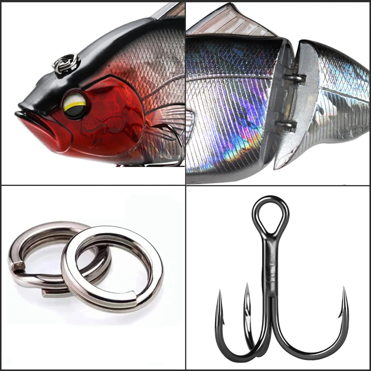 JOHNCOO 115mm coulant VIB leurre de pêche sans lèvres manivelle artificielle flottant dur appât brochet bar matériel de pêche