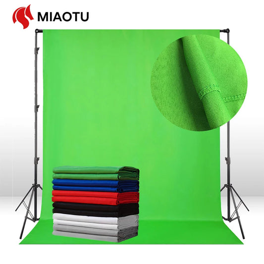 Fond de Photographie Mousseline Chromakey — Écran Vert, Blanc, Noir ou Gris Studio