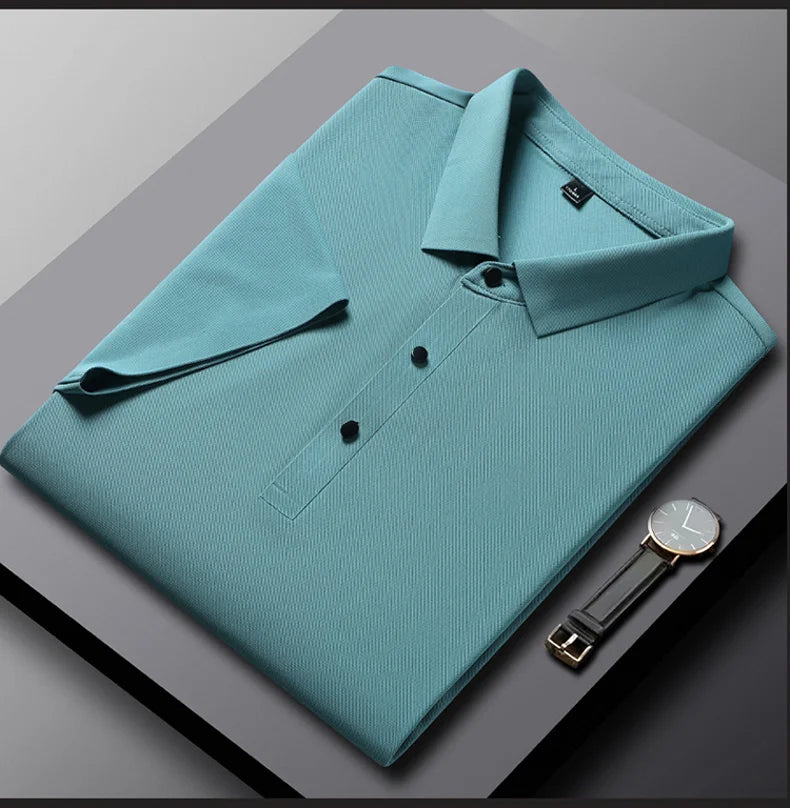 Polo homme 3 boutons décontracté — travail, séchage rapide, manches courtes, golf, grandes tailles