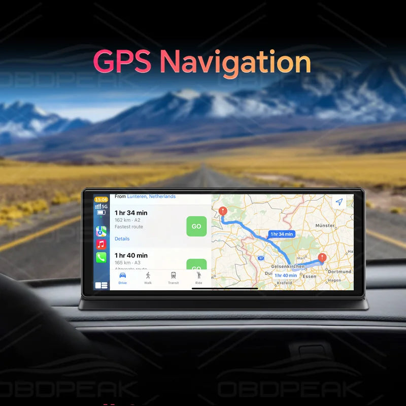 K2 Pro Wireless Car Dash Cam, 4K DVR Carplay Android Auto AI Screen, Len Video Recorder for Tourists, GPS Navigation, Prada Dashboard, 11.3 Inches