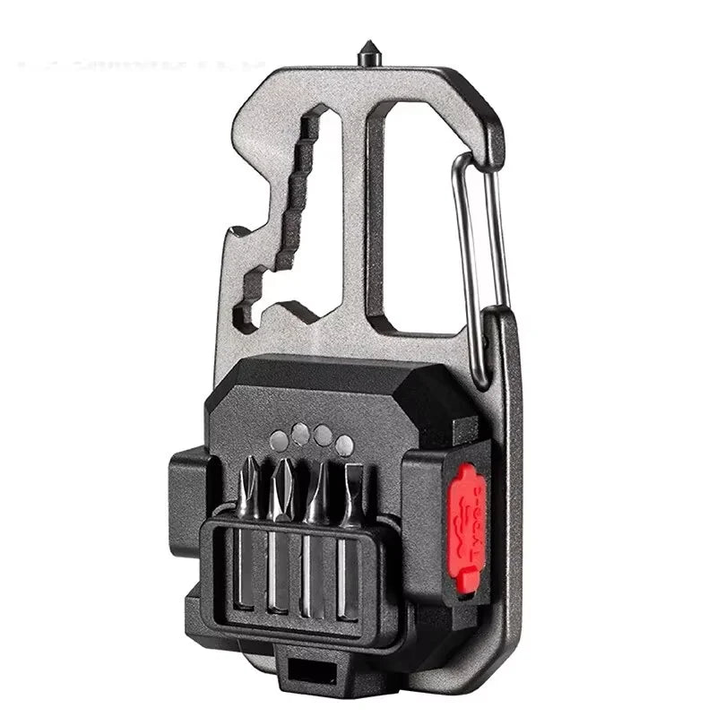 Lampe de travail porte-clés COB avec affichage de la batterie, 8 modes, Rechargeable, haute luminosité, lumière LED Portable pour Camping, randonnée, course à pied