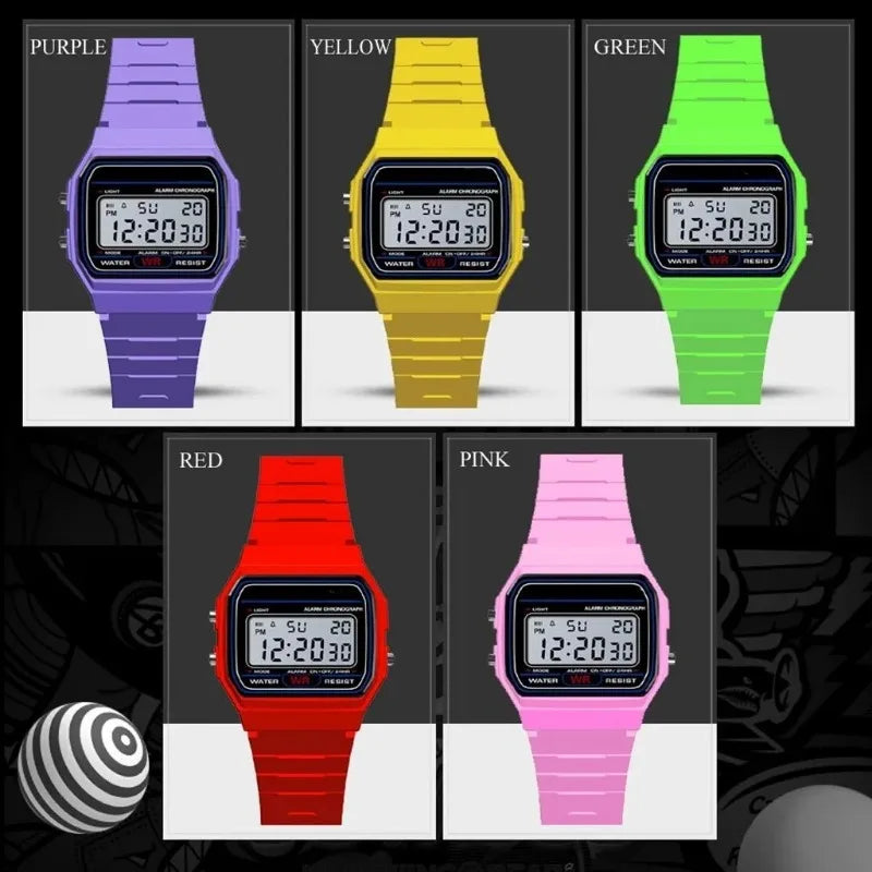 Reloj de pulsera deportivo militar analógico digital de lujo para hombre, resistente al agua, con luz LED, para niños y mujeres, con correa y alarma