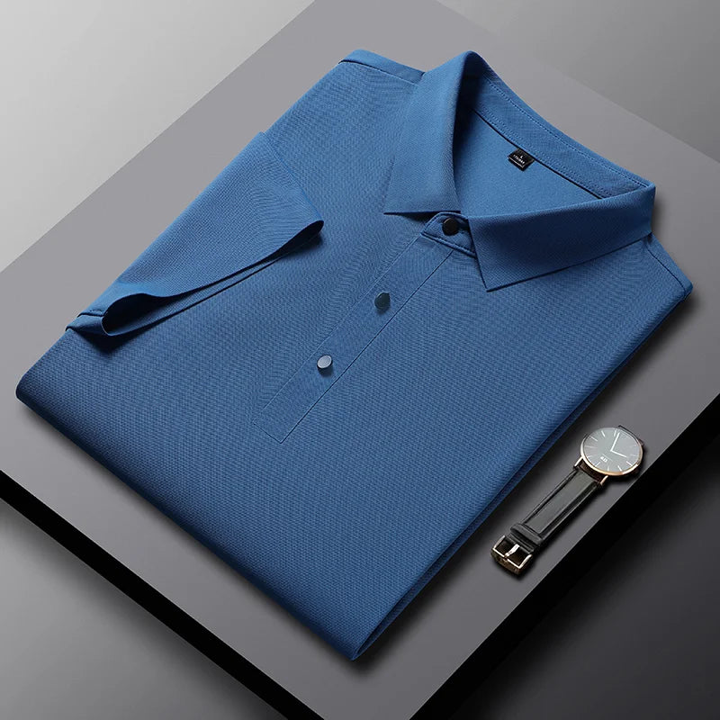 Polo homme 3 boutons décontracté — travail, séchage rapide, manches courtes, golf, grandes tailles