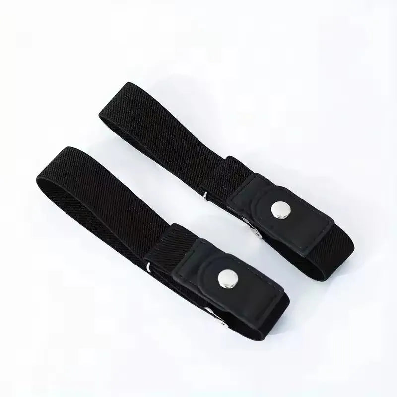 2 piezas en conjunto, cinturón elástico sin hebilla para mujeres y hombres, cinturón elástico unisex para pantalones vaqueros casuales, cinturones invisibles ajustables sin hebilla