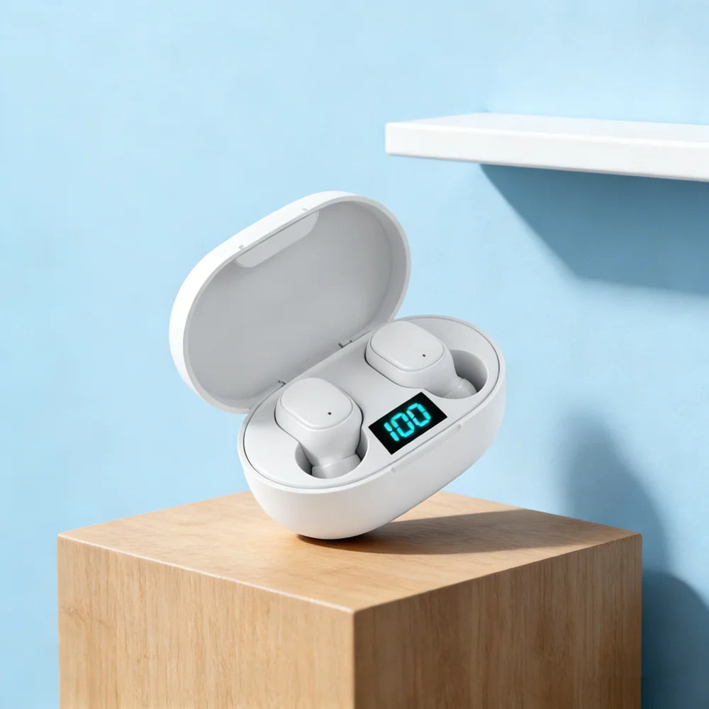 Auriculares inalámbricos TWS E6S Bluetooth con cancelación de ruido y micrófono