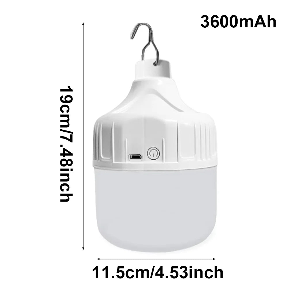 Lampe LED suspendue Portable, Rechargeable par USB, haute luminosité, étanche, pour l'extérieur, le Camping, la pêche, éclairage nocturne d'urgence