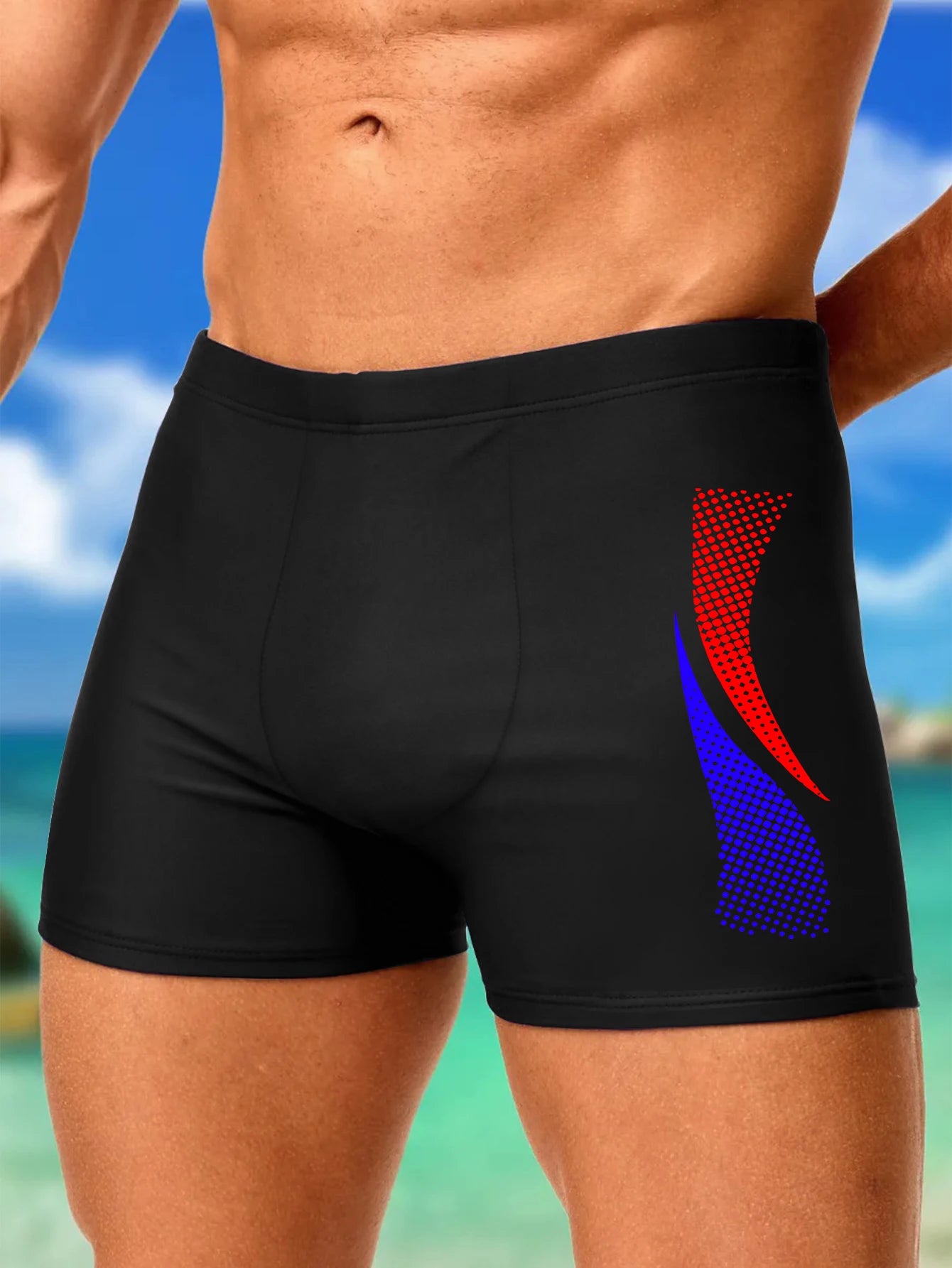 Maillot de bain avec imprimés de mode pour hommes, Boxer de plage à séchage rapide avec cordon de serrage, caleçon de maillot de bain pour garçon