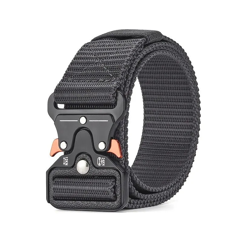 Cinturones tácticos multiusos para hombre, duraderos, diseño ajustable, para entusiastas de los deportes al aire libre, combina con jeans, para hombres y mujeres, 1 pieza/2 piezas