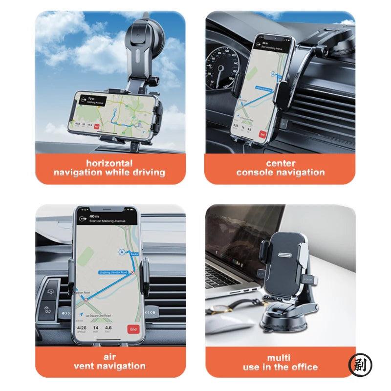 Soporte universal de teléfono para salpicadero de coche, soporte de teléfono móvil para navegación GPS, soporte universal colgante para parabrisas de escritorio