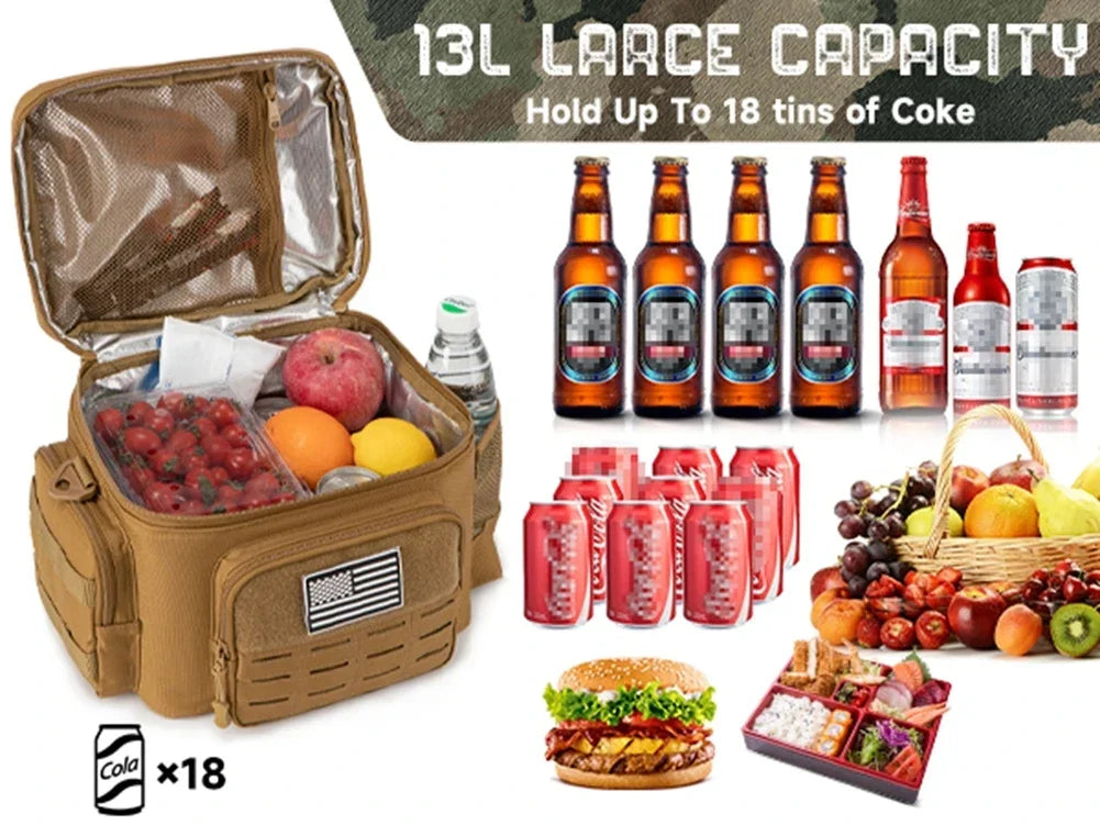 DulLunch Box - Bolsa térmica impermeable para hombre, nevera portátil, duradera, exterior, camping, picnic, trabajo, rapDuty
