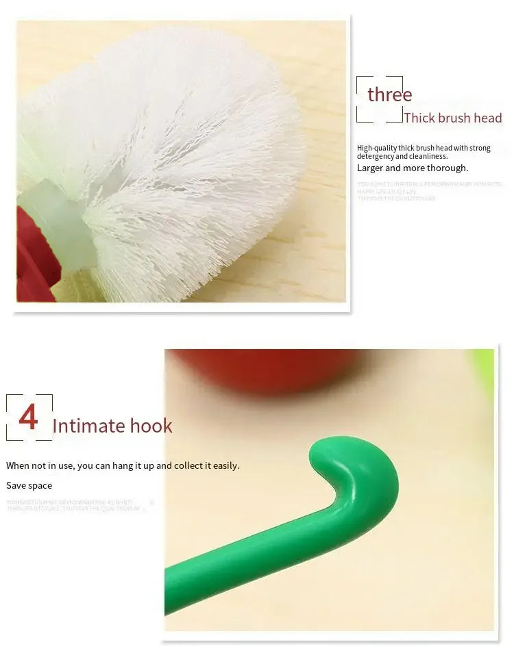 Juego de escobillero rojo, creativo y encantador, sin forma, accesorios de baño, 1 pieza