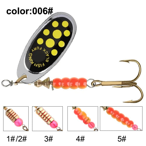 NGB métal leurre de pêche Spinner appâts 1 pièces 3.9g 4.6g 7.4g 10.8g 15g cuillère rotative leurres Spinners avec triples crochets brochet appâts
