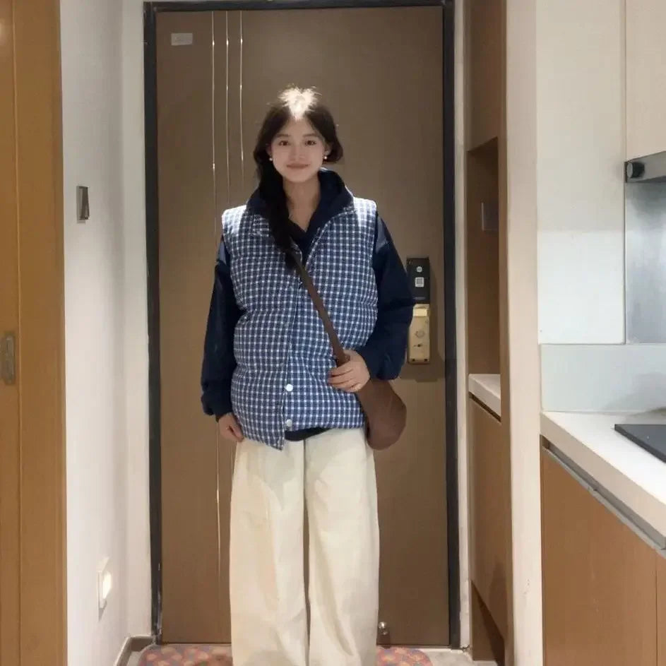Chaleco acolchado de algodón para mujer, estilo coreano, ropa de moda 2025, chaleco de señora, aislado, media temporada, cálido, tendencia frío