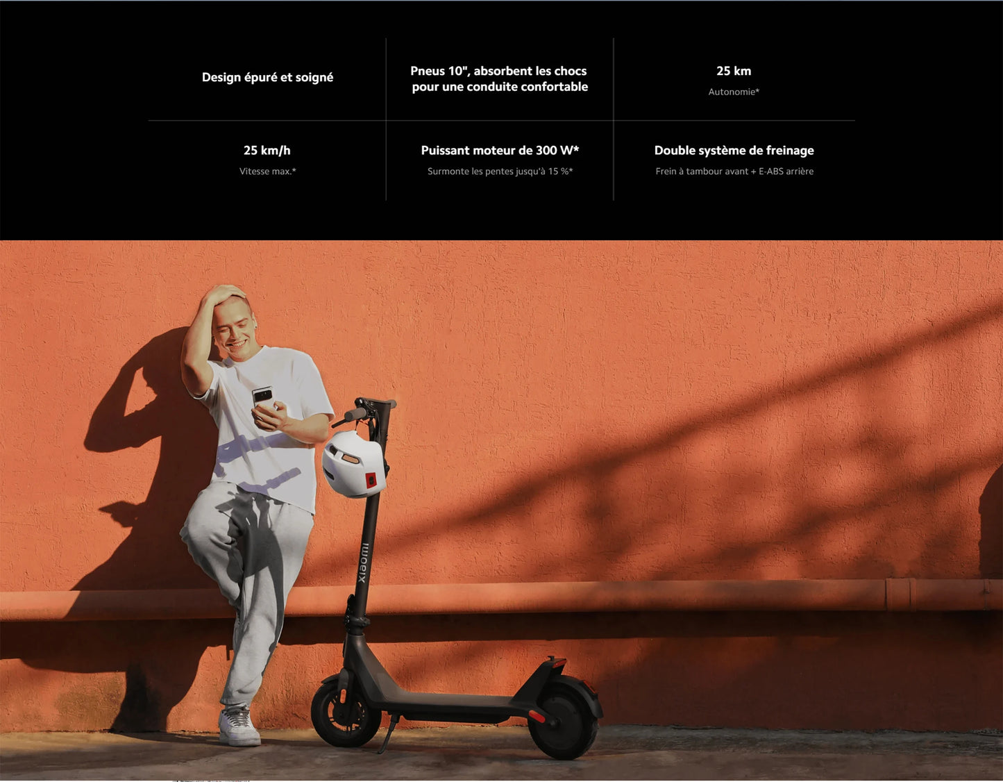 Trottinette Électrique — Pneus 10", 25 km/h, Moteur 300W, Conduite Confortable