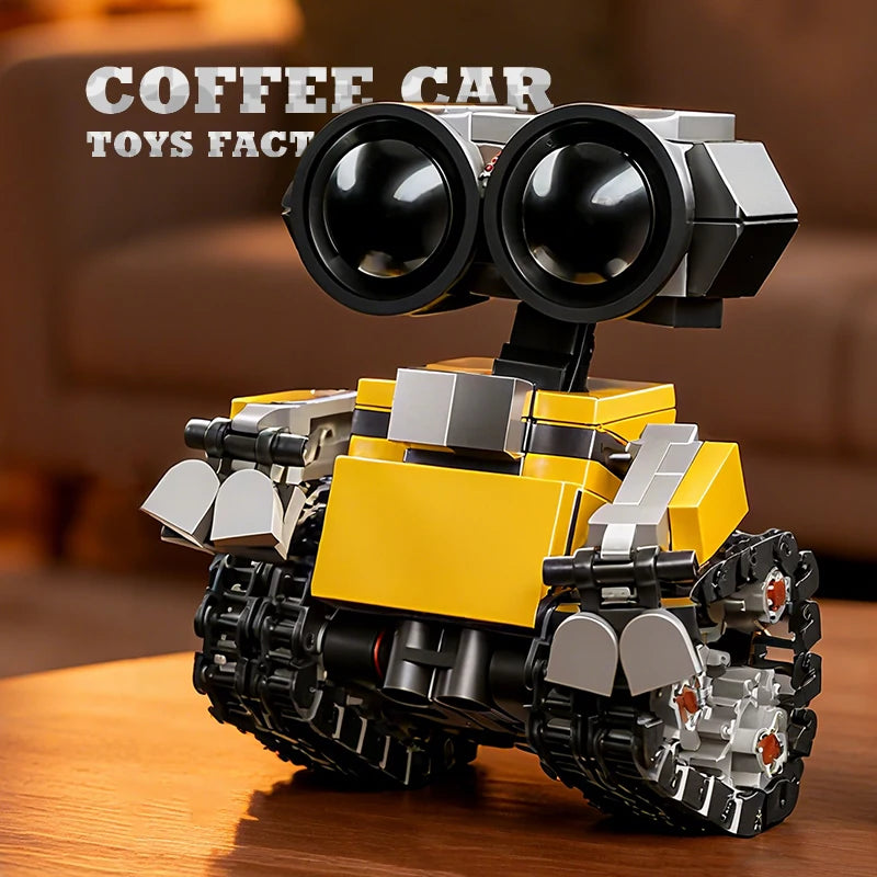 Mini robot espacial MOC, bloques de construcción, juguetes, modelo de Bot sobre orugas, película clásica, bloques de ciencia ficción, muñecos para niños y adultos, regalos de Navidad, 217 piezas