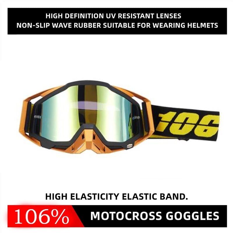 Gafas de sol para motocross, gafas de sol resistentes al viento e inastillables para ATV, RL y deportes todoterreno