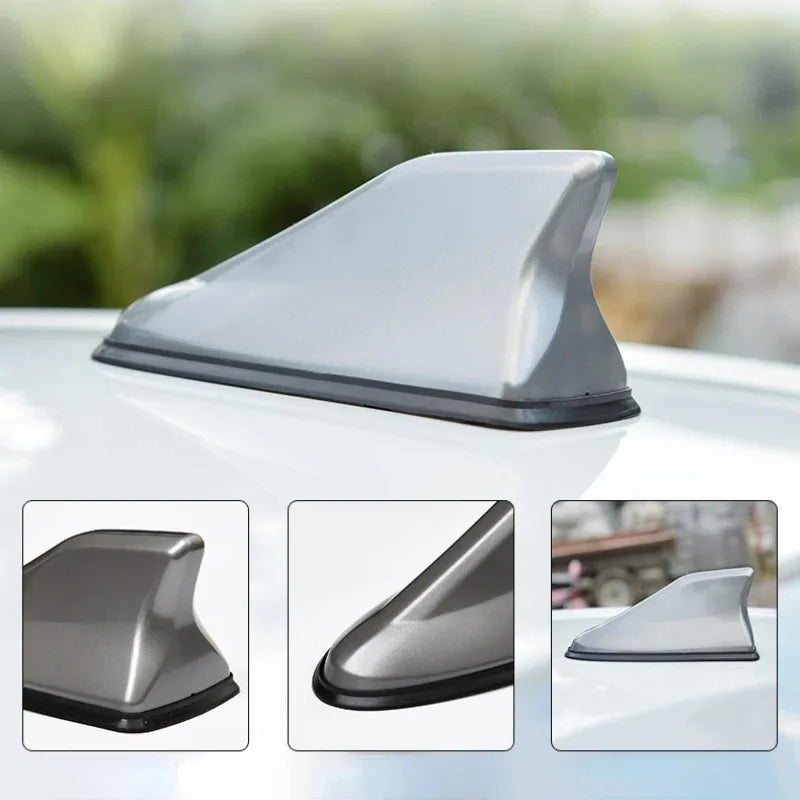 Universal Car Shark Fin Antenna, Auto Radio Signal Amplifier Roof Mounted for All Vehicle Models, Car Styling