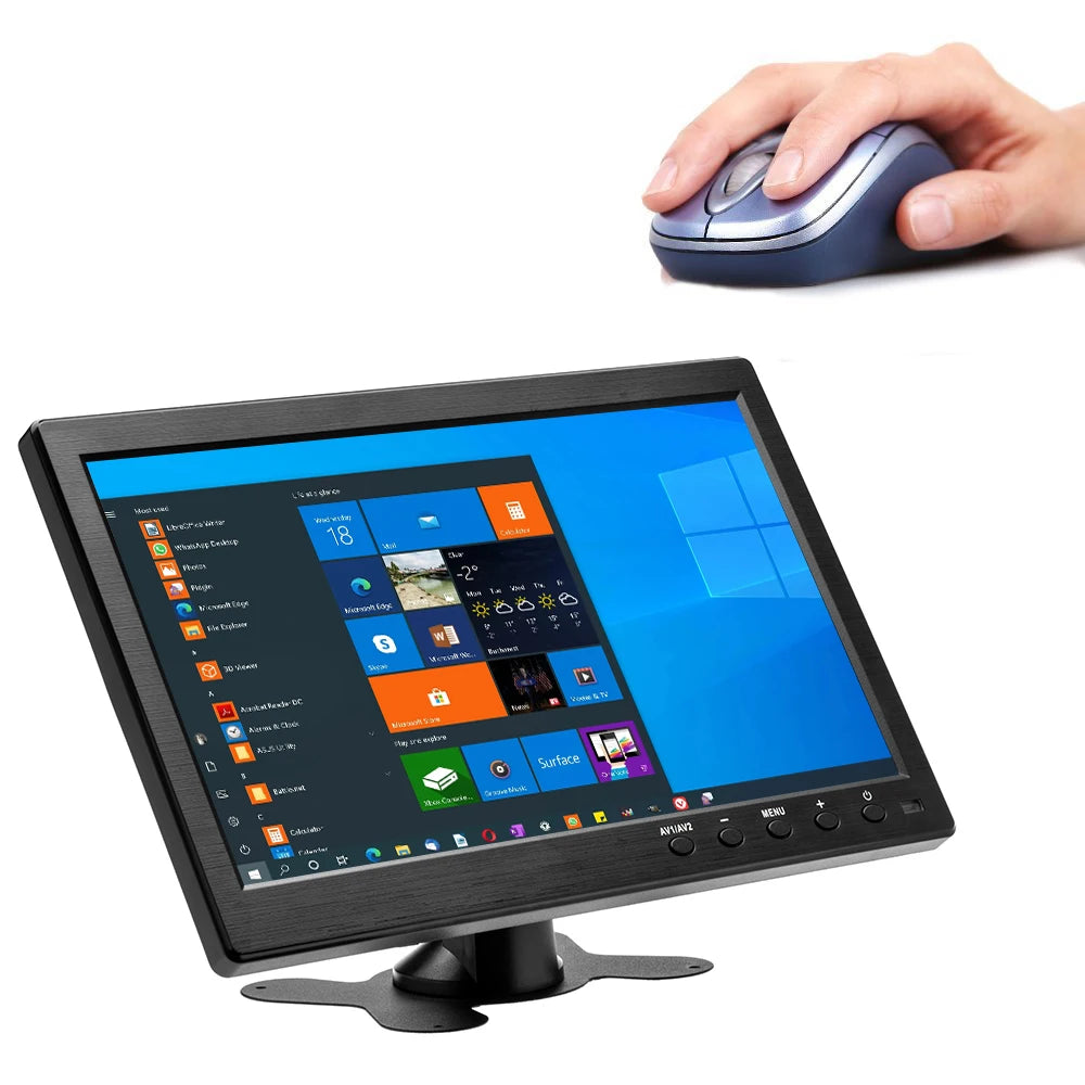 Moniteur de voiture 10,1 pouces LCD HD — HDMI, VGA, AV, USB, SD, TV, lecteur DVD, surveillance