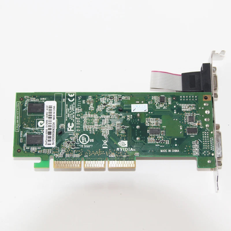 Carte graphique vidéo pour nVIDIA FX6200 256M AGP 4x8X DDR2 VGA + S vidéo + DVI 64bit AGP carte vidéo carte graphique pny muet tout neuf