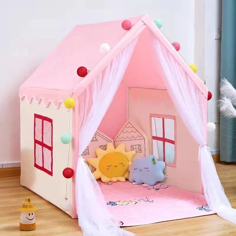 Tienda tipi portátil para niños, casa de juegos para bebés, rosa, azul, juguete de interior y exterior, casa de princesa