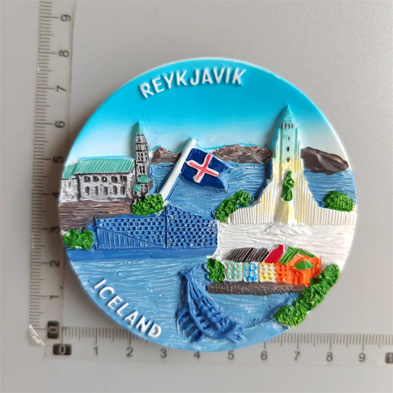 Imán de nevera, Finlandia, Noruega, Austria, Grecia, Myanmar, Italia, Marruecos, Argelia, Estados Unidos, homenaje, Córdoba, Tailandia, Praga, Lago de Como, Garda