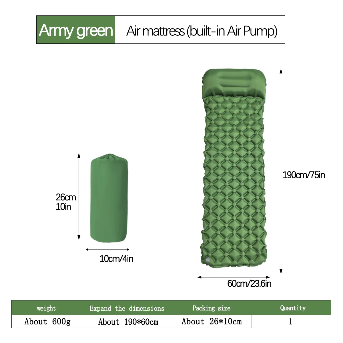 Tapis de couchage pliant pour Camping en plein Air, matelas gonflable de plage avec oreillers, tapis d'air ultraléger pour voyage et randonnée, nouveau