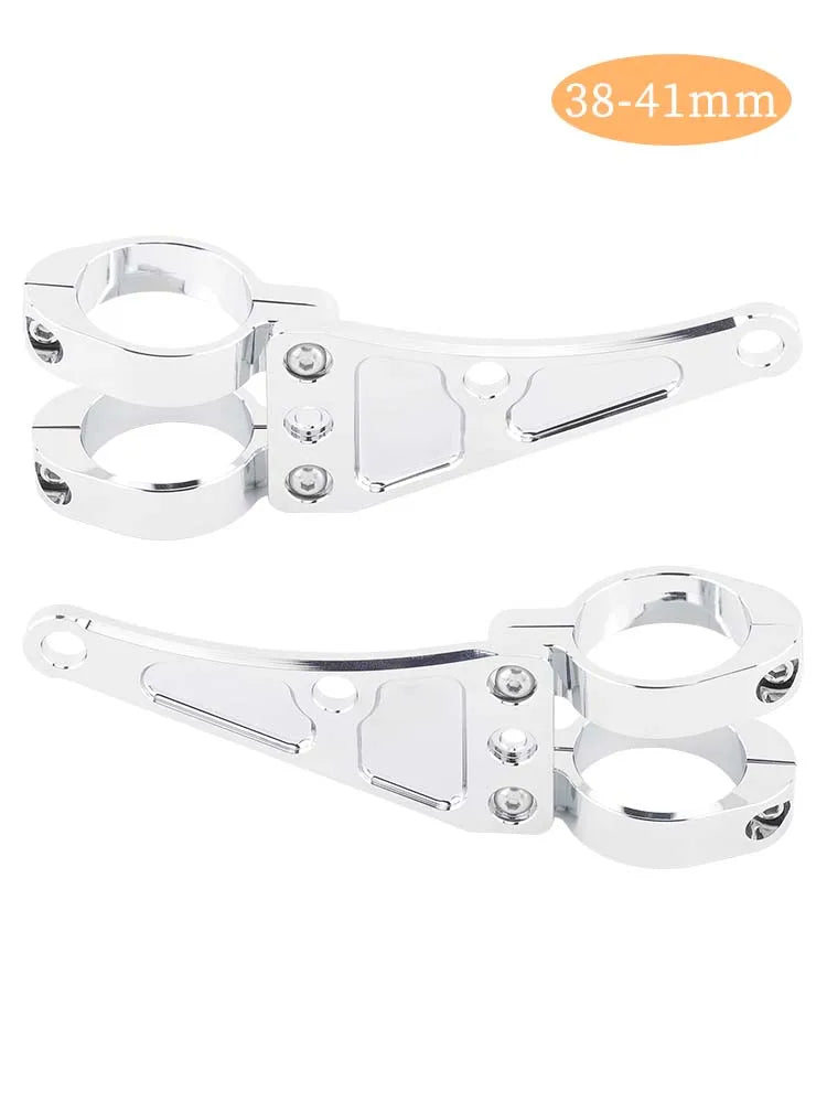 Abrazaderas de montaje para tubo de horquilla de motocicleta, soporte de luz para sauna, 33mm-58mm, 54mm, 49mm, 45mm, 41mm, 37mm, Bobber 73Universal