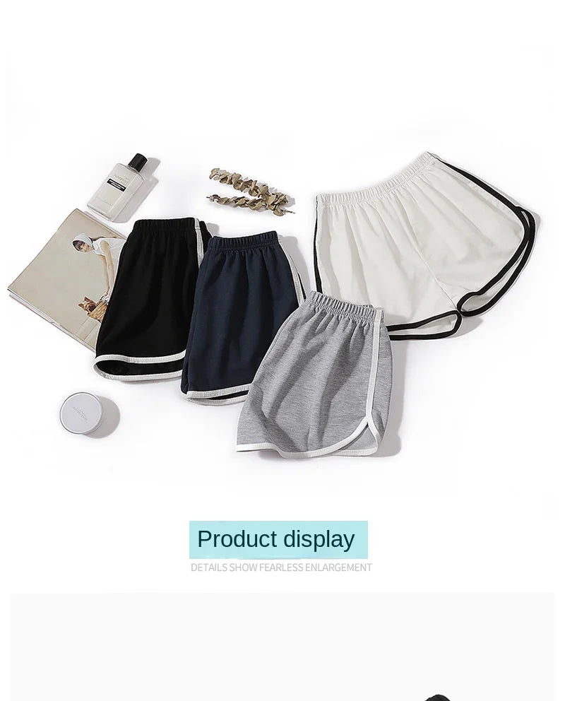 Pantalón corto elástico para mujer, holgado, de secado rápido, fino de verano, para fitness, ocio y ropa exterior. Instagram