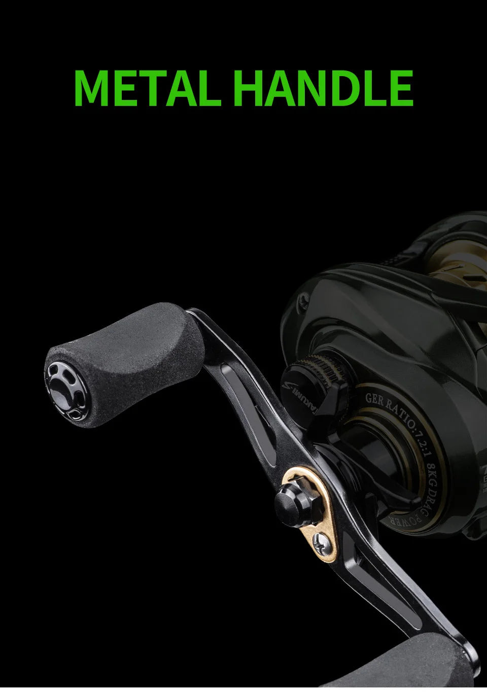LINNHUE Baitcasting moulinet de pêche Micro poisson WK1000 moulinet traînée maximale 8kg rapport de vitesse 7.2:1 moulinet de pêche marchandises accessoire