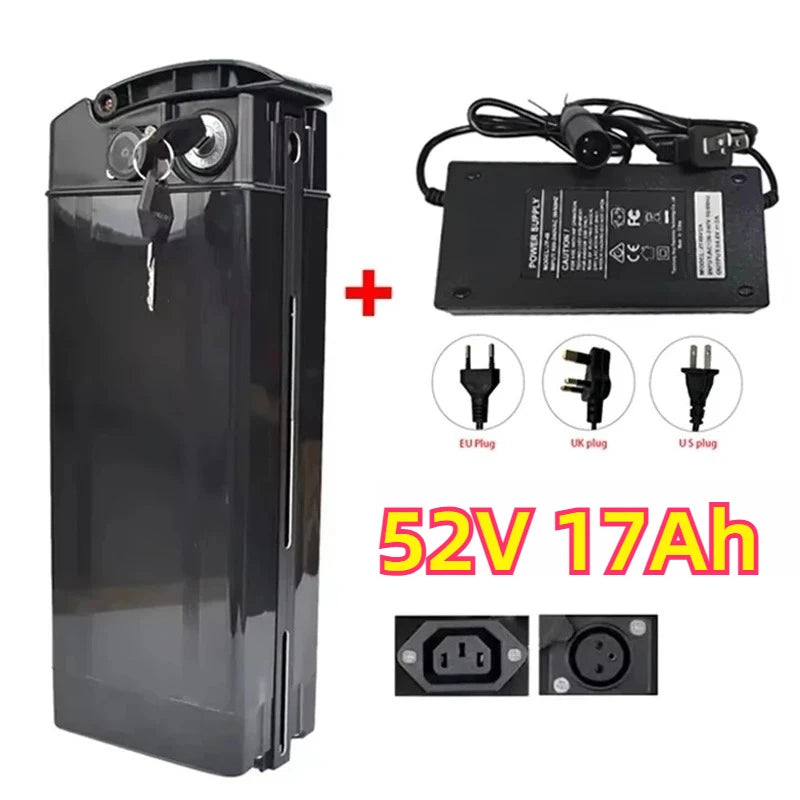 Batterie Vélo Électrique 48V/52V 17Ah/20Ah/30Ah — Cellules 18650 500-2000W