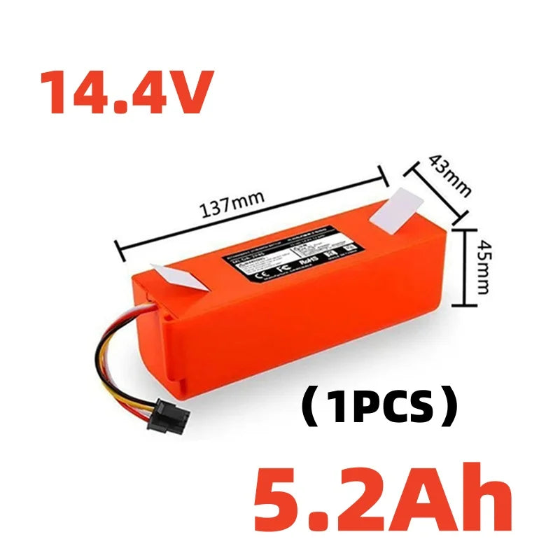 Batería de repuesto para aspiradora Robot Xiaomi Roborock S55 S60 S65 S50 S51 S5 MAX, piezas S6, 14.4V, 12800mAh