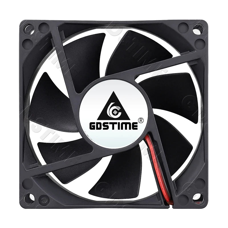 Ventilateur de refroidissement Gdstime 8025 2 broches 48V DC 5V 12V 24V 80mm, ventilateur axial USB à double roulement à billes 80x80x25mm, ventilateur de refroidissement pour boîtier PC 8CM
