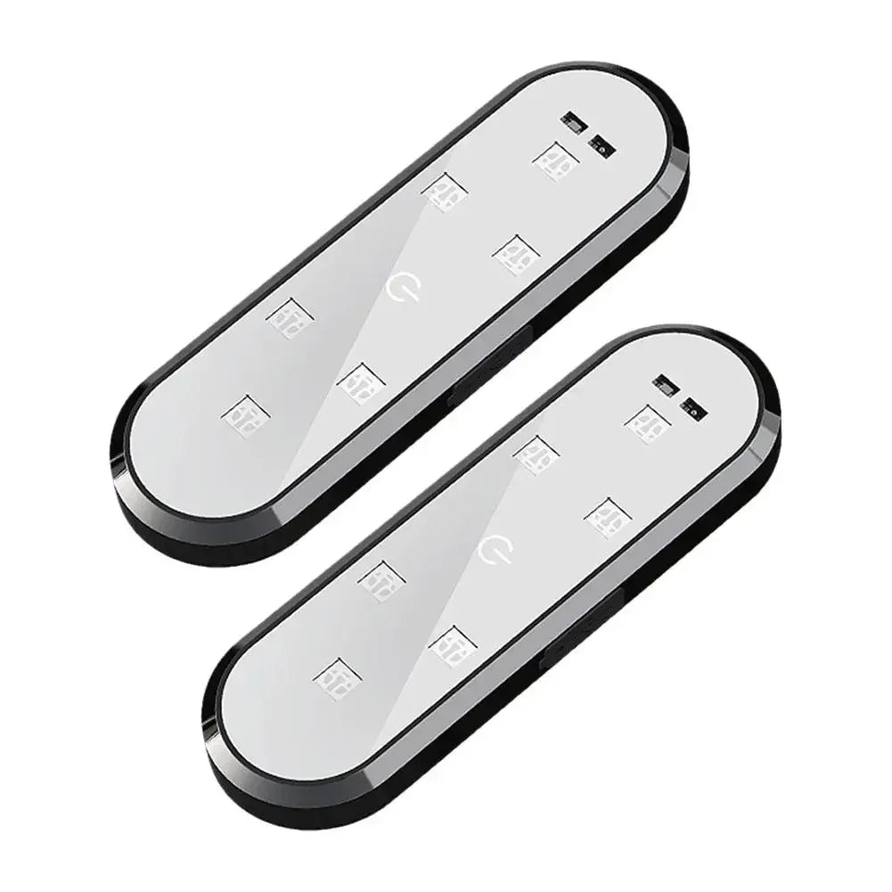 2 piezas Luces LED para puerta de coche RGB LED inalámbricas luces de advertencia USB de bienvenida proyector de umbral magnético lámpara de ambiente para coche